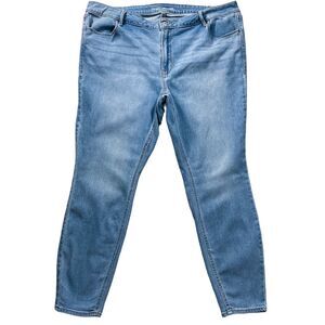 Old Navy Womens Jeans size 22 High Rise Wow Skinny x28"insm Cotton Denim Stretch